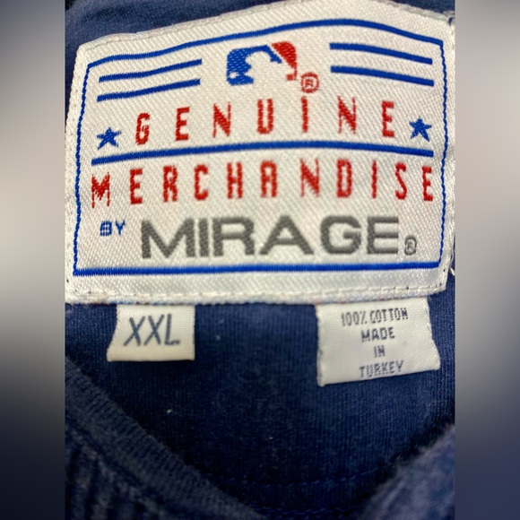 Vintage Mirage Chicago Cubs Henley Ribbed Knit Shirt Jersey Men’s XXL Blue Red - Picture 4 of 8